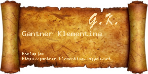 Gantner Klementina névjegykártya